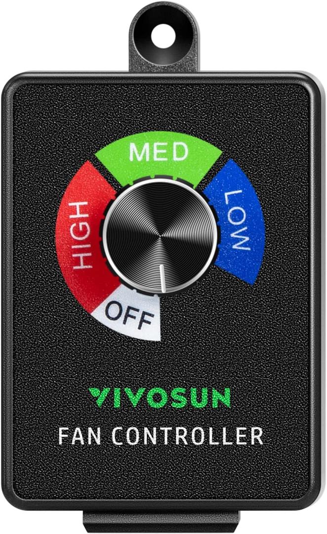 VIVOSUN Variable Speed Controller Cordless Vent Blower Speed Adjuster for Inline Duct Exhaust Fan