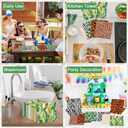 120Pcs Jungle Safari Wild Animal Party Supplies Disposable Jungle Zoo Animal Print Tropical Paper Napkins for Birthday Party, Baby Shower and Safari Theme Decorations, 6 Style
