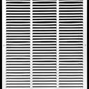 HVAC Premium 16'' x 32'' [Duct Opening] Flat Stamped Steel Return Air Grille - Sidewall and Ceiling - HVAC Vent Duct Cover - White [Outer Dimensions: 17.75''w X 33.75''h]