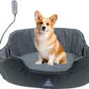 Heated Orthopedic Dog BedsHeating Pad Reversible (Cool & Warm),26 x 16.5Heated Cat Bed for Medium Small DogsCatsPet Pad with Removable Cover Non-Slip Bottom WashableGrey (black)
