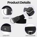 AZY No Buckle Elastic Belt for Women, Invisible Stretch Belt for Jeans and Pants, Buckle-Free Flat Belt No Bulge, Easy Bathroom Use, Adjustable Waist Belt