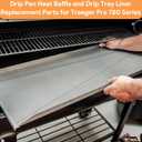 BQMAX Drip Pan & Drip Pan Liners for Traeger Pro 780 Pellet Smoker Grill, BAC780 Drip Tray for Traeger 780 Pro, BAC520 Drip Tray Liners for Traeger Pro 780 Accessories, for Traeger Replacement Parts