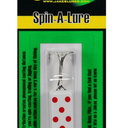 Jake'S Lures Spin Fishing Equipment, 1/4 oz, White with Red 2 Pcs