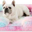 Bedsure Orthopedic Dog Bed for Medium Dogs - Calming Waterproof Dog Sofa Beds Medium, Supportive Foam Pet Couch Bed with Removable Washable Cover, Waterproof Lining and Nonskid Bottom, Multi Color (28.0"L x 23.0"W x 6.5"Th, Long Faux Fur-Multi Color)