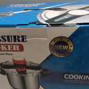 Pressure Cooker - 3-in-1 Stainless Steel Pressure Cooker Compatible With gas Stoves and Induction Cookers Featuring an easy-to-open Lid Safety Lock System and Adjustable pressure Valve