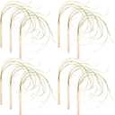 MTLEE 12 Pieces Glitter Gold Christmas Tree Picks and Sprays Decorative Stem Picks Sprays Branches Vase Filler Curly Ting Ting Branches for Garden Christmas Tree Wreath Craft Home Decorations