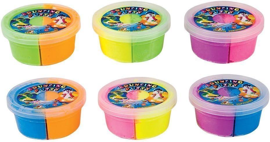 Rhode Island Novelty 2.75 Inch Bouncing Neon Putty 1 Dozen