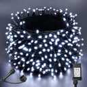 BlcTec Christmas Lights Indoor Outdoor, 300 LED 108FT Bright Christmas String Lights with 8 Modes, Connectable Plug, Waterproof, UL Listed and Timer, Suitable for Xmas Party Decorations, Cool White