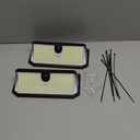 466LED 4000Lm Solar Lights Outdoor Waterproof for Security, 270 Angle & 3 Lighting Modes Motion Sensor Outdoor Lights IP68 Solar Light for Fence Garden Backyard Flood Dusk Garage 2pack (Black)