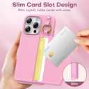 2 x TAURI for iPhone 16 Pro Case, Removable Magnetic Wallet Case with Card Holder, [Compatible with MagSafe] Durable PU Leather Phone Case with Wireless Charging, Pink