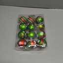 2.4inch Red Green Christmas Ball Ornaments 12PCS Glittering Hanging Bulbs Pendants Elf Shatterproof Christmas Balls Red Green Xmas Baubles for Holiday Xmas Tree Home Indoor Decors