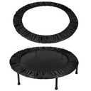 YELARXI Trampolines Spring Cover, Round Small Trampolines Replacement Cover, 6 Holes Safety Pad Replacement - Fitting for (Men/Women/Indoor/Home/Fitness) 40 Inch & Oxford Cloth & Black