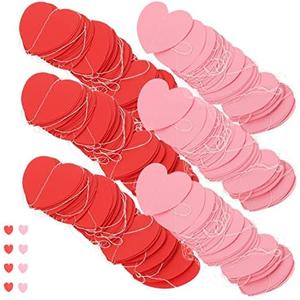 6pcs 10 ft Heart Garland Banner Valentine Day Decoration Romantic Heart Bunting for Weddings Parties and Special Occasions Tassel Design