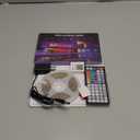 Led Lights for Bedroom 50ft (1 Roll), Color Changing RGB Led Strip Lights with 60 Keys Remote and App Control, Music Sync Led Lights for Room Kitchen Party Home Decor