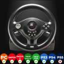 SUBSONIC - Superdrive SV250 Steering Wheel. Racing Wheel with pedals and Gearshift Paddles - 22 cm Diameter, 180 Roation Angle - For Nintendo Switch 2 - Switch - PS4 - Xbox Series X/S, Xbox One & PC