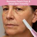 Sonic Dermaplane Razor for Women Face,WomenS Facial Exfoliation & Peach Fuzz Hair Removal System,Anti-Aging3 Speeds8 Dermaplaning BladesRechargeable,Sonic Dermaplaning Tool