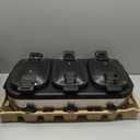 Amazon Basics Stainless Steel 3 x 2.5 Quarts Triple Slow Cooker, Brushed Stainless Steel