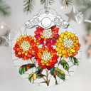 Christmas Ornaments: Stained Glass Ornament, Birth Flower Ornament, Christmas Tree Ornaments & Xmas Tree Decorations Exquisite Holiday Decor, Birth Flower Gifts Perfect Holiday & Xmas Gifts - Oct