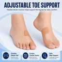 40 PCS Pre-Cut Bunion Corrector Kinesiology Tape for Big Toe Support & Toe Alignment, Hallux Valgus Foot Corrector for Women & Men, Self-Adhesive Toe Support Strips, Skin Color