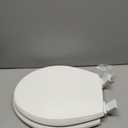 Mayfair Cassel Slow Close Toilet Seat, Easy Clean, Non Slip Premium Wood Seat, Easy Install, Made in USA, Round, White
