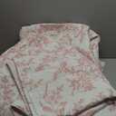 Laura Ashley - 90x90inch Quilt Set, Soft & Reversible Cotton Floral Bedding with a Medium Weight Feel, 3 Piece Bed Set with 21x27inch Matching Pillowcases (Bedford Pink)