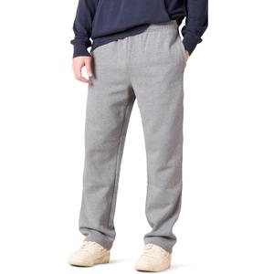 Amazon Essentials Men's Fleece Open Bottom Sweatpant (Large, Light Grey Heather)