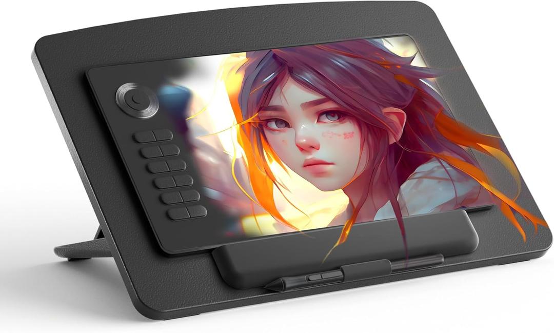 Extra Large Tablet Stand Adjustable Digital Drawing Tablet Holder Desktop Foldable Compatible with iPad,Fire HD,Galaxy Tab,Surface Pro,Graphics Tablet and More,Fit 7-23.8 inch (Black)