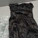 Womens Sexy Satin Sleeveless Square Neck Adjustable Strap Lace Up Corset Mini Dresses for Party Cocktail Wedding Guest XS