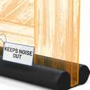 Everlasting Comfort 2 Sided Door Draft Stopper for Bottom of Door - Keeps Cold Air in & Heat Out, 100% Sound Proofing Strip Gap Filler, Quick Install Noise Blocker Sweep for Home - Fits 30"- 36" W