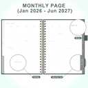 And Per Se 2026 Planner, A4 Size-Daily, Weekly & 18-Monthly Planner, Daily Schedule, Monthly Tabs, 100 GSM Thick Paper(Green)