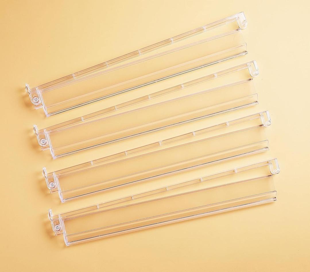Mose Cafolo Set of 4 All in one Transparent Mahjong Rack & Pusher Acrylic Mah Jongg Rack Pusher 18" (Clear)
