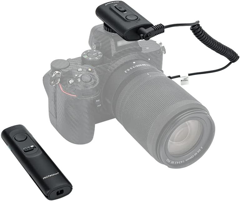 PROfezzion [164'] Wireless Shutter Release Remote Control for Nikon Z6 Z7 Z7II Z6 III Z5 D750 D780 D7500 D7200 D5600 D5500 D5300 D3300 D3200 D610 Camera, Radio Control Shutter Release with AAA Battery