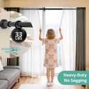 Tension Curtain Rod No Drilling, Heavy Duty 51-168 Inch, Black