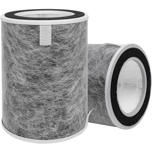 2 Pack HP201 HP202 True HEPA Replacement Filter, Compatible with Shark HP200 Series,HP201 HP302 HP301 HP202 HP232 HC502 AP1000, 3-in-1 H13 Grade True HEPA Filter