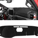 Pigenius Dash Cover for Toyota Tacoma 2024-2026 4Runner 2025-2026, Custom Fit Non Slip Dashboard Mat for Models Without HUD with Center JBL Removable Speaker, Polyester Dashboard Cover Black