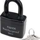 FIGODE Outdoor Waterproof Padlocks, Covered Heavy Duty Laminated Steel Locks, Large Sturdy Locks, 2.2 in. Wide, 3 Locks Same Key, Standard Shackle