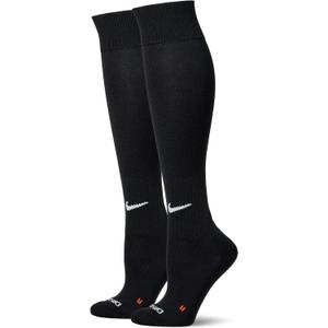 Nike Unisex Adult Baseball/Softball Over-The-Calf Socks (2 Pairs) (Medium, Black/White)