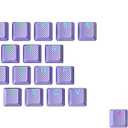 Ranked Rubber Keycap Set | Double Shot Translucent | OEM Profile for Mechanical Gaming Keyboard (Lavender, 23 Keys)