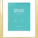 LaVie Home 16x20 Picture Frame Gold Poster Frame,Display Pictures 11x14 with Mat or 16x20 Without Mat, Stable and Sturdy Frame and Polished Plexiglass, Horizontal and Vertical Format of The Walls