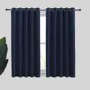 NICETOWN Blackout Draperies Curtains, All Season Thermal Insulated Solid Grommet Top Blackout Curtains/Drapes for Kid's Room (Navy, 1 Pair, 70 x 54 inches)