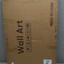 Large Framed Neutral Abstract Wall Art for Living Room, Set of 2 Black and Beige Modern Canvas Prints Paintings Artwork for Walls, Minimalist Block Lines Pictures for Hallway Office Wall Decor 24x36 In (Minimalism)