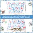 Capoda 3 Pcs Empty Mahjong Bags Set for Tiles and Racks, 24x13x4.7 Inch American Mahjong Carrying Tote, Tiles Bag, Racks and Pushers Drawstring Sleeve for Enthusiasts Party Travel Supplies, Case Only