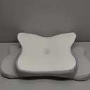 DONAMA Cervical Pillow for Neck and Shoulder,Contour Memory Foam Pillow,Ergonomic Neck Support Pillow for Side Back Stomach Sleepers with Pillowcase (Queen Size 24.8"Lx14.96"Wx5.51"H, Light Grey)