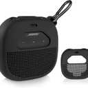 Silicone Cover Sleeve for Bose SoundLink Micro Portable Outdoor Speaker, Customized Design Skin Giving All 6 Directions Protection, Best Matching in Shape and Color(Black)
