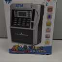 ATM Piggy Bank for Kids Rechargeable, Power-Off Memory for Real Money Safe with Debit Card, Coin Recognition,Bill Feeder,Balance Calculator, Kids ATM Machine for Boys Girls