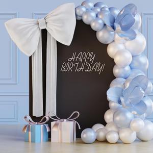 White Bows Birthday Decorations, 30''18'' Large Bows for Party Decorations Wedding Backdrop Coquette Decorations, Big Bows for Wall Decor Baby Shower Backdrop Room Decorations Christmas Tree Bows