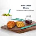 ChefAide 5 Pieces Silicone Spatula Set, Food Grade Rubber Spatula, Upgrade Strong Handle with Ergonomic Grip, Heat Resistant Up to 600F for Nonstick Cookware, Cooking