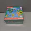 Floor Puzzles for Kids Ages 3-5 4-6 Educational 48 Piece Animals of The World with 2 Giant Coloring Posters Preschool Learning Toy Geography Continents Oceans Fun Gift Screen Free Family Playtime