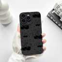 NITITOP Compatible with iPhone 14 Pro Max Case Cute Cherry Bow Ribbon Pattern for Girls Women Soft TPU Durable Full Camera Lens Shockproof Protective Cover - Black