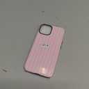 Compatible with iPhone 13/14 Case, Cute Fashion Aesthetic Striped Pattern Cover for Women, Shockproof Soft TPU and Hard PC Protective Phone Case for iPhone 13/14 6.1"- Pink